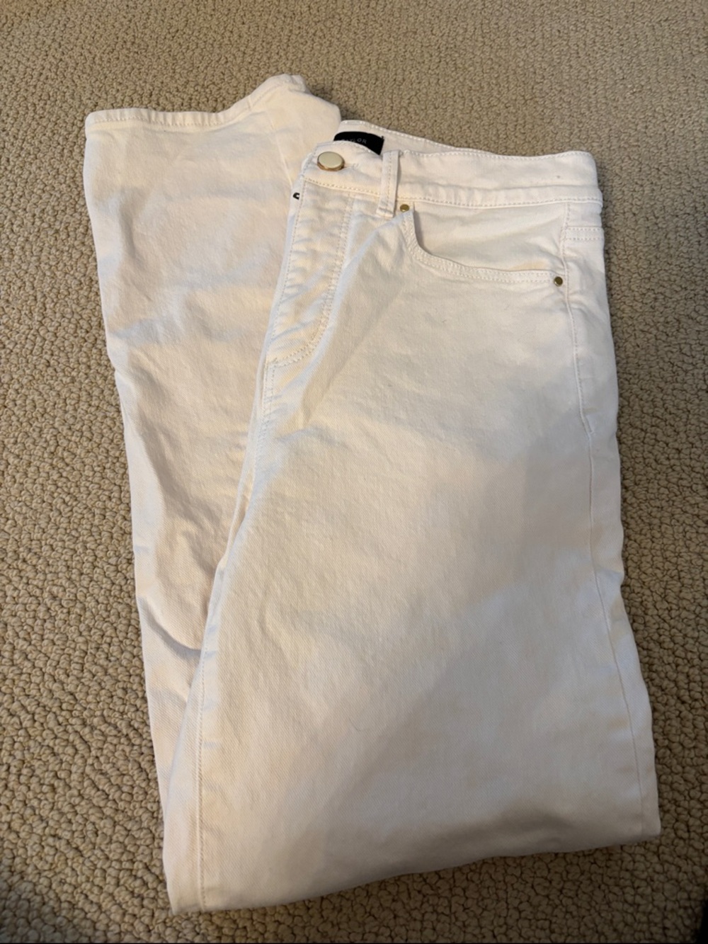 Ann Taylor womens straight cream colorJeans